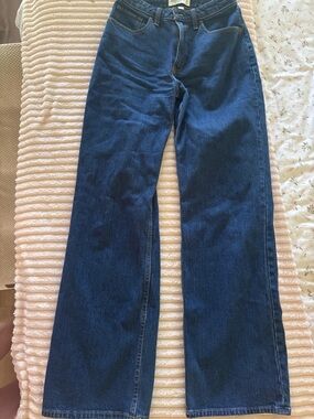 Abercrombie & Fitch Classic High-Rise Straight Leg Women’s Jeans - Dark Blue